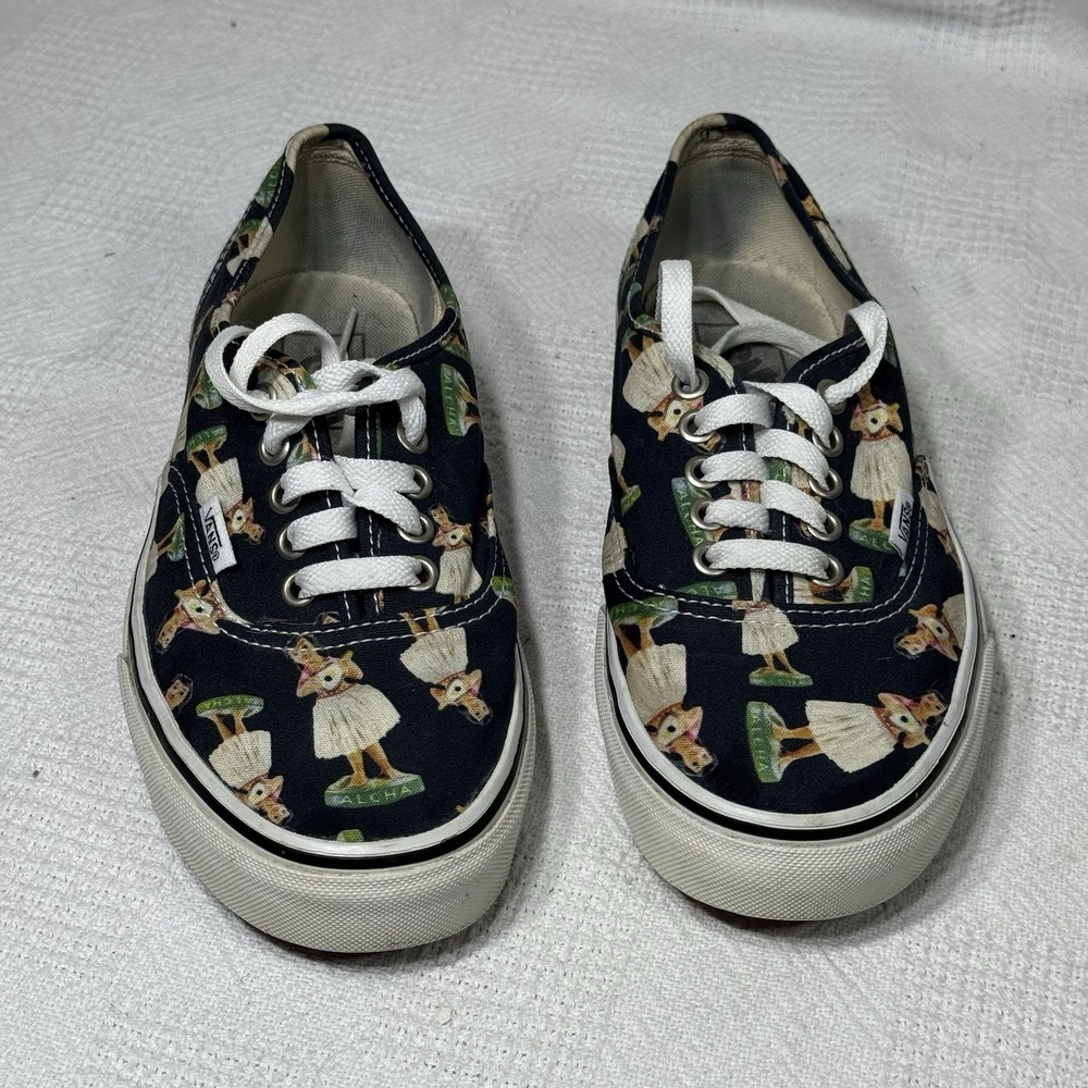 RARE Vans Digi Hula Old Skool Skate Shoes Women 8 Sneaker Black Aloha‎ Doll